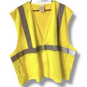 Body Guard  Hi-Vis Fluorescent Lime Safety Vest With Reflective Strips 4XL/5XL